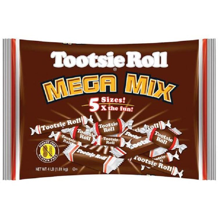 Tootsie Roll Mega Mix 4 Lb Bag Bulk Candy