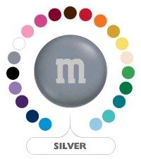 Silver M&M's  SweetServices.com Online Bulk Candy Store