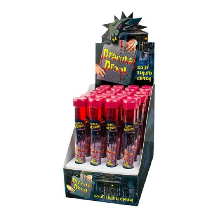 Dracula Drool Sour Liquid Candy Test Tubes | Halloween Candy ...