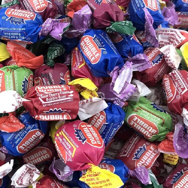 Dubble Bubble 4 Flavor Bubble Gum Variety 5 Pound Bag Individually Wra – By  The Cup