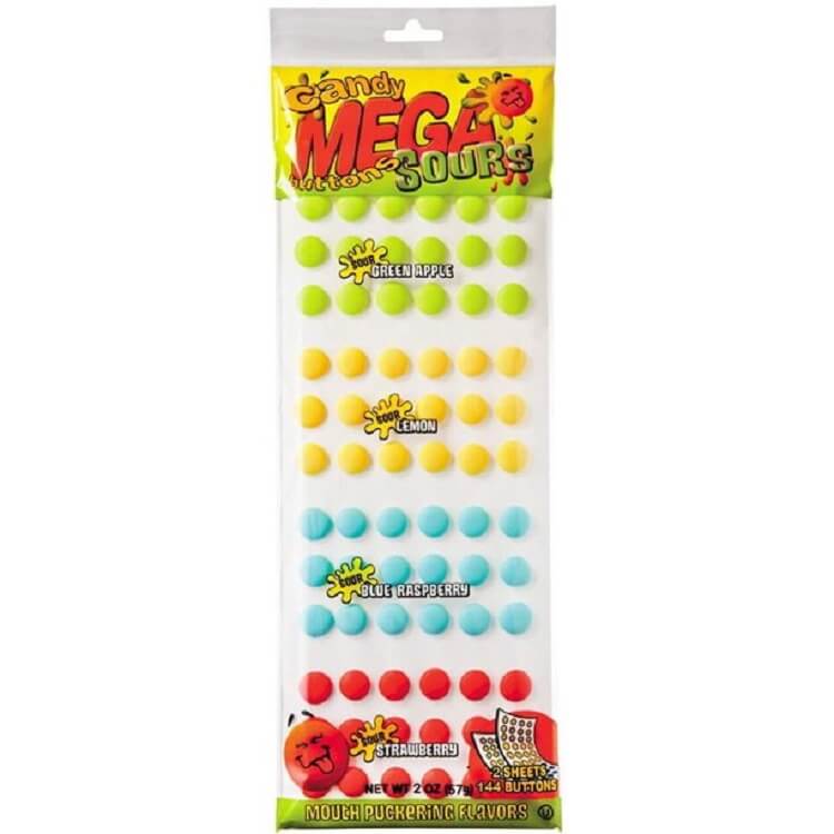 Sour Mega Candy Buttons | Nostalgic Candy | SweetServices.com