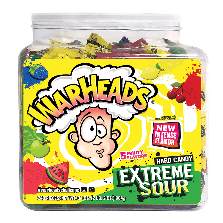 Warheads Extreme Sour Hard Candy~240ct Tub