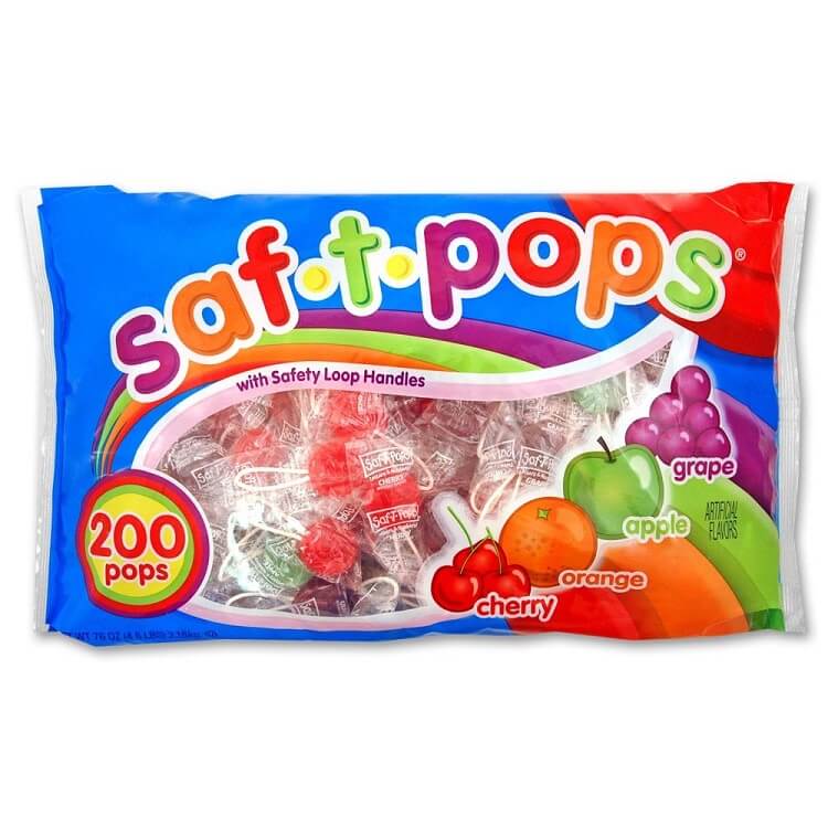 Saf-t-Pops 200 count Bag | Safety Pop Loop Handle | SweetServices.com