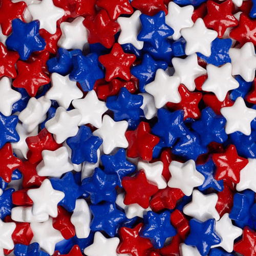 Red, White and Blue Candy Stars – Half Nuts